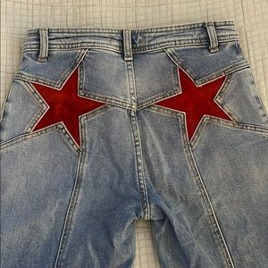 Free people red firecracker jeans